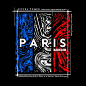 巴黎T恤印花海报平面设计抽象风格插画矢量图素材