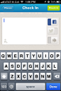 Foursquare iPhone compose screens screenshot