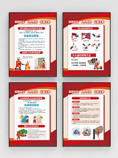 消防安全知识科普教育宣传系列海报