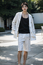handsome male,Medium height,crew cut,soft light,outfits,outdoor,Loose clothes,Summer,Men's swimsuit,男人,男士,男孩,男,男子