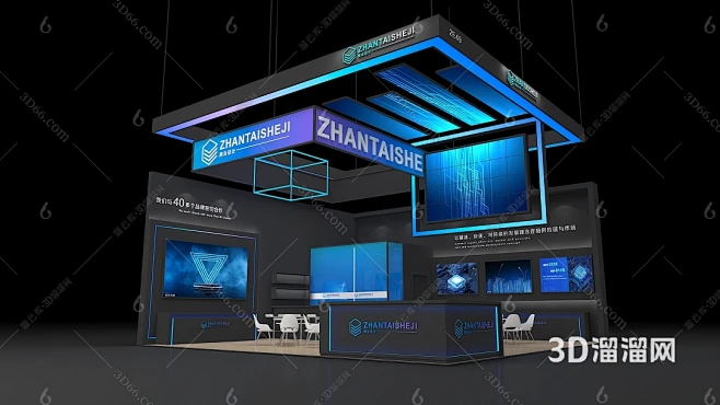 现代展览3D模型