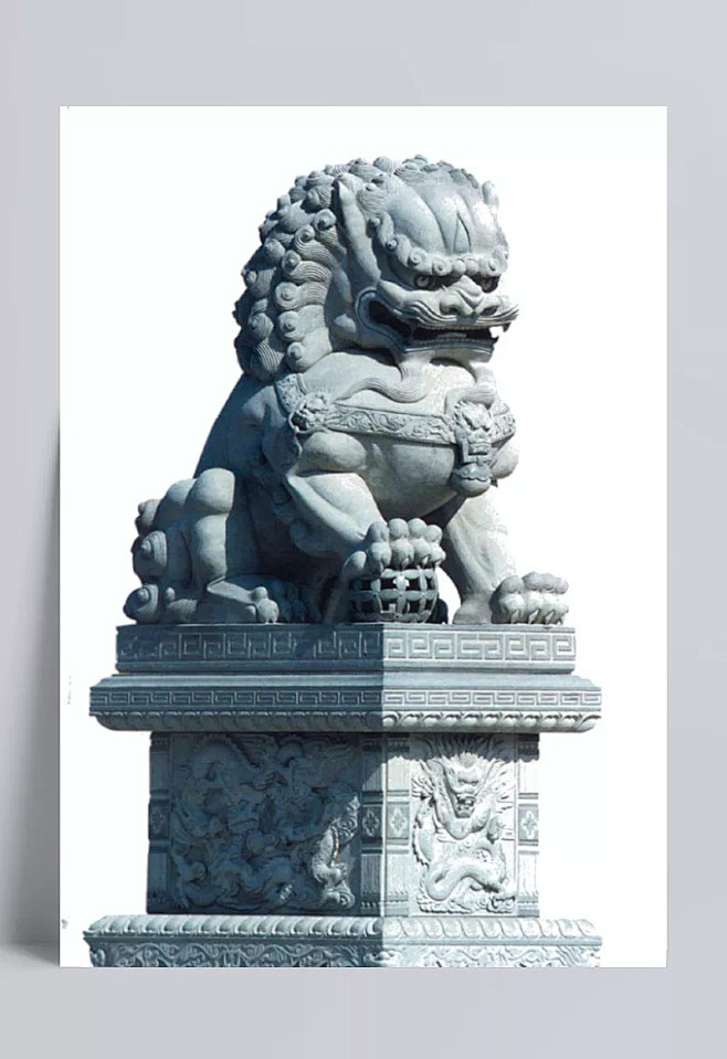 大门石狮|石像,雕像,狮子,石狮,石头,中国风,装饰元素