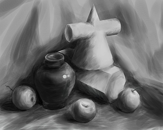 chiishi  的插画 静物素描......