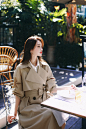 only milkcocoa.1474-Romantic cotton-blend trench coat/단독주문시 3일이내 발송♥