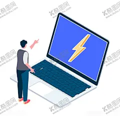 电脑插画 【酷图网】电脑,高科技,IT,插画,信息插画,智能插画,高科技矢量图,互联网,商务插画,扁平风,区块链,扁平化人物,电子
