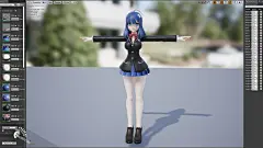 卡通动漫日风美少女萝莉制服动作动画人物角色模型