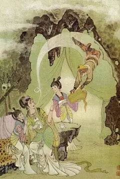 杨永青（1928—2011），著名画家，擅长创作版画、中国画、图书插图。他用国画的传统技法创作出四大名著之一《西游记》的彩绘插画，将名著中的经典故事一一精彩绘出。