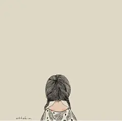  来自插画师@ottokim的背影头像，好喜欢！