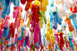 纸灯笼,传统节日,多色的,清迈省,美,灵性,灯笼,泰国人,水平画幅,符号