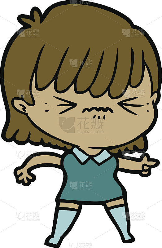 惹恼了卡通女孩