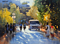 #宅出美好春天# Abel Antonysamy 阳光明媚的水彩风景
