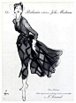 Pierre Balmain 1952, illustrated by René Gruau