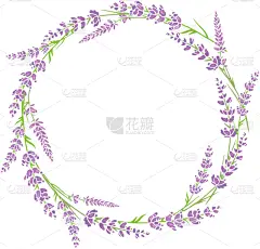 熏衣草,紫色,绿色,花环,华丽的,请柬,复活节,排列,花,问候