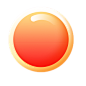 橘色桔色圆形标签按钮 (19)