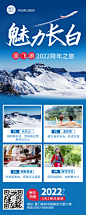 冬季冰雪旅游元旦新年跨年长白山线路营销长图海报