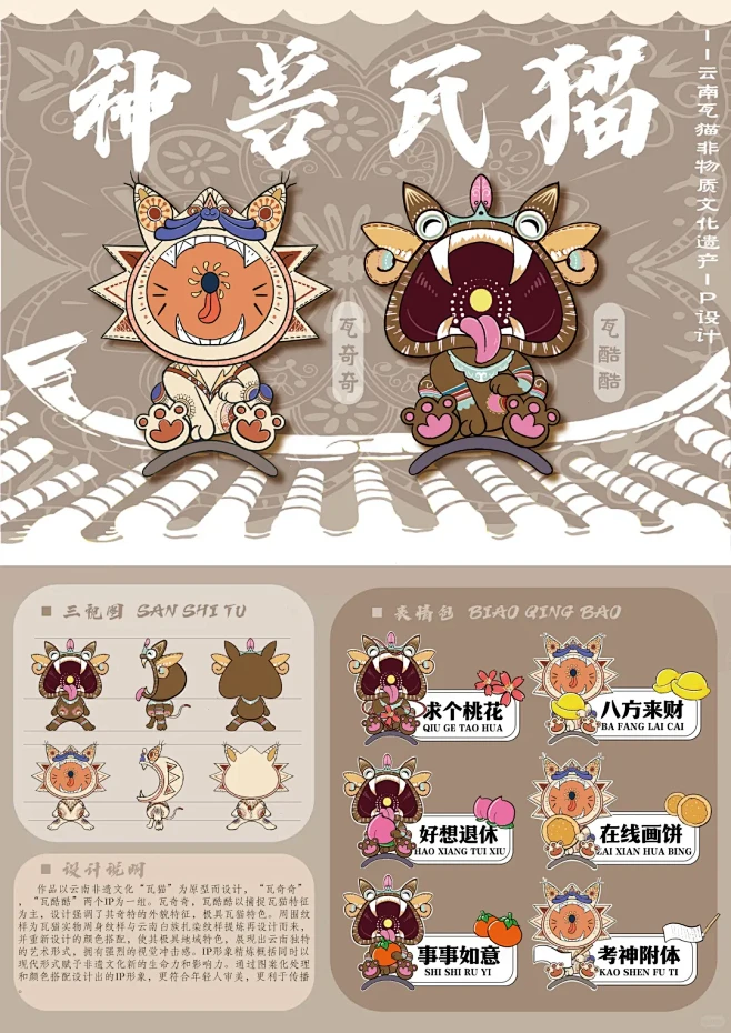 云南瓦猫IP设计 已参赛已获奖 - 小红书 国潮 古风-花瓣网