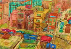 双子疯  的插画 水彩入门有点囧