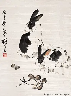 刘继卣写意兔作品欣赏