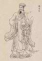 古代人物白描集锦120图_工笔画 : 工笔画属于工整细致一类画法，如宋代的院体画，明代仇英的人物画等。白描本来大抵是用来打草稿的，宋代画家李公麟把它发展成独立的画种，他的白描如行云流水，变化无穷丰富，有很强的表现力。工笔白描把笔触美感提升到了绝对…