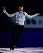 Yuzuru Hanyu of Japan performs during day four of the ISU Grand Prix of Figure Skating Final 2014/2015 at Barcelona International Convention Centre...