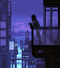 “光污染的紫色夜空，高楼闪烁的灯光和广告牌，海滨城市的热浪，夏夜温热的风，萨克斯风的流行音乐，低像素的电视节目，windows95系统，真遗憾我们没能一起生活在这样的世界。”