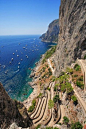 Cliff Side Trail, Isle of Capri, Italy.  Take a breath!!!