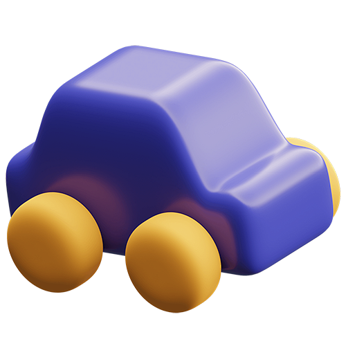 玩具汽车 3D卡通图标 PNG免抠图