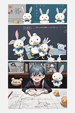 数字艺术多格漫画卡通漫画漫画手绘漫画-众图网