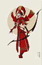 中国风设计 古代 中国风原画 女角色