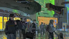 khang le 的一些概念小稿 虽说是小稿，缩略看非常好看，对于画面而言这张图已经完成了80％-90％。画面构图，黑白构成，￿555728730