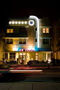 Art Deco in Miami South Beach at night by ninetwofour, via Flickr  #artdeco #miami #southbeach #night #neon #lights #architecture #inspiration