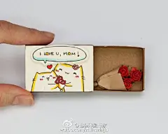 火柴盒制作出来的立体贺卡