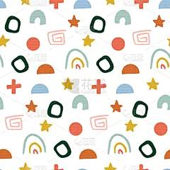 式样,抽象,小山羊,可爱的,华丽的,几何形状,纺织品,壁纸,现代,绘制