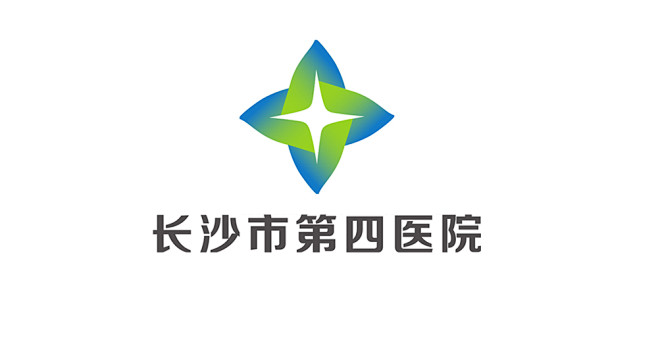 长沙市第四医院logo标志设计