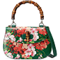 Gucci Bamboo Classic Blooms Small Top-Handle Bag