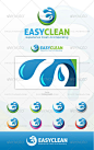 Easy Clean Logo 水滴标志绘画插图模板设计源文件素材-淘宝网