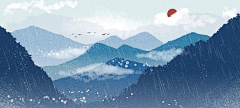 秃了但更强了采集到中国古风水墨山水仙鹤花卉背景墙插画海报PSD分层模板 设计素材(