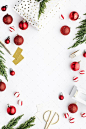 Holiday styled stock photography for business owners and bloggers! Christmas and Holiday Flatlays. Gold polkadots.: 