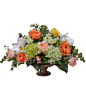 Silk Floral Centerpiece in Decorative Urn : Bring verdent style (without the upkeep) to any space with this lovely floral, perfect for the green-thumbed style maven.