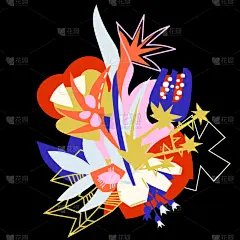 纸,鸡尾酒,抽象拼贴画,抽象,化学元素周期表,几何形状,清新,简单,仙人掌,花