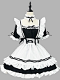 Maid dress set: Dress+Apron+Headwear+Choker+Cuffs+Garters Material: Polyester Color: Black White Set, Pink White Set, Black White Set+White Petticoat, Pink White Set+White Petticoat Size: S, M, L, XL, 2XL, 3XL, 4XL, 5XL Unit: CM Bust Waist Shoulder Length