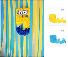 皱纹纸卷拉花装饰彩带彩条儿童生日派对背景墙面布置创意婚房ins-淘宝网