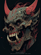 Crow880206_highly_detailed_illustration_of_a_Hannya_mask_rich_t_a4e53482-52aa-4d2a-b0c9-239b6357ae12
