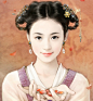 捧花少女