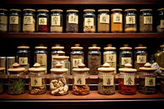 古典中医药房摄影图