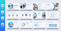 Modern blue circle multipurpose presentation template