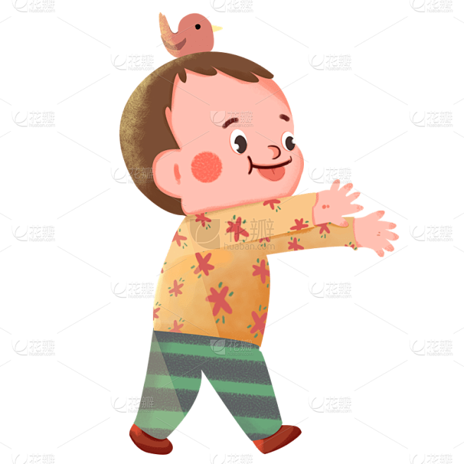 卡通-儿童元素人物插画-男孩1
