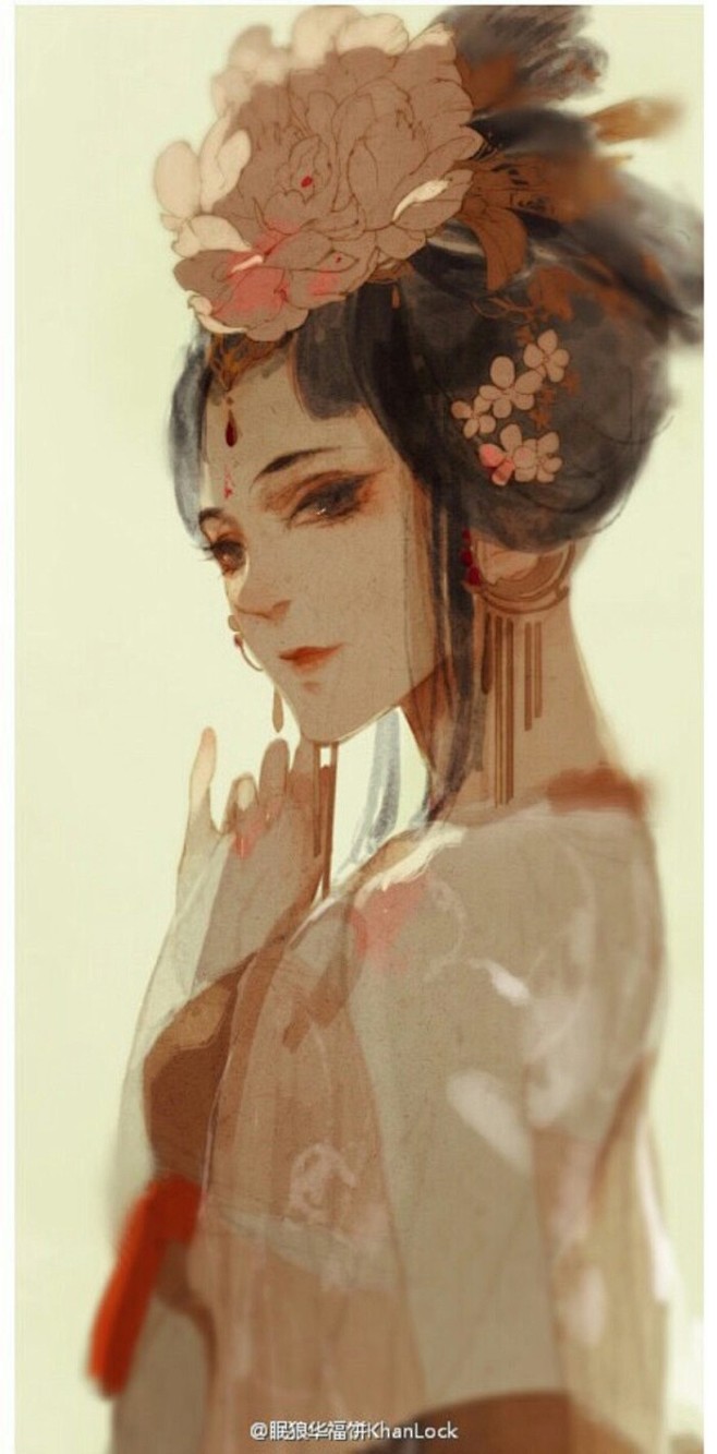 古风~中国风~插画~手绘~美男~妖孽~美...