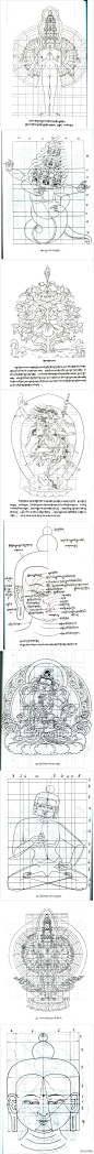 西藏绘画：第一次见唐卡是在西宁塔尔寺，一墙墙的艺术作品给人以极大的震撼！！