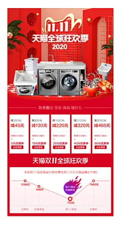 家装洗衣柜双11置顶海报
